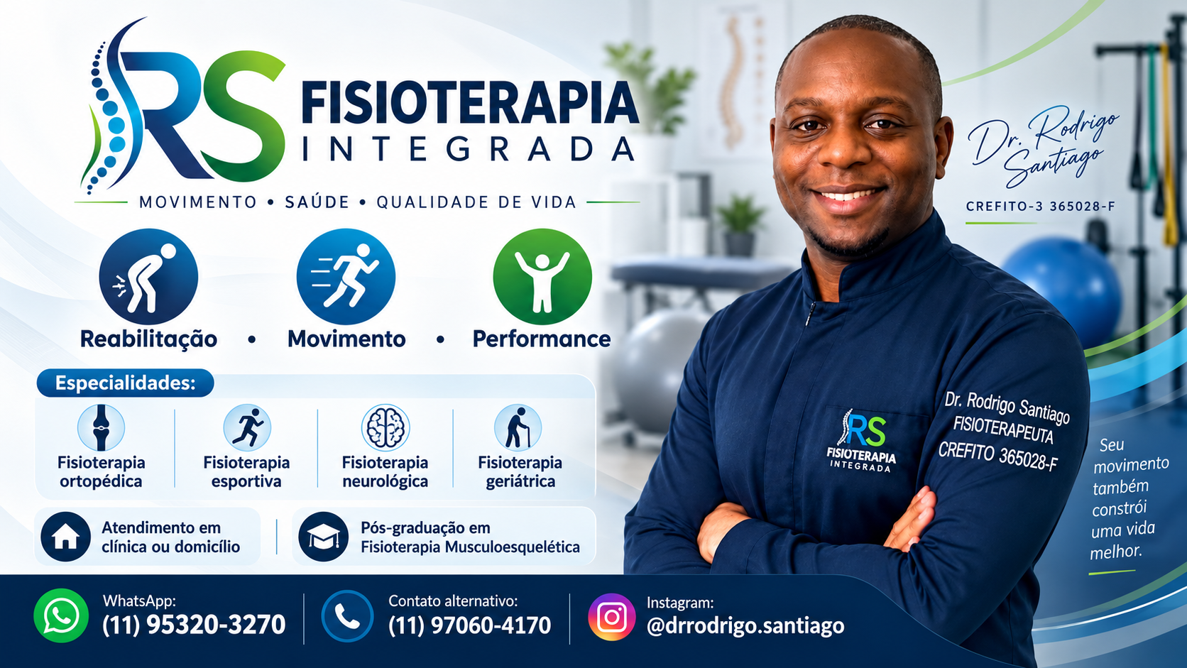 Banner da marca RS Fisioterapia Integrada